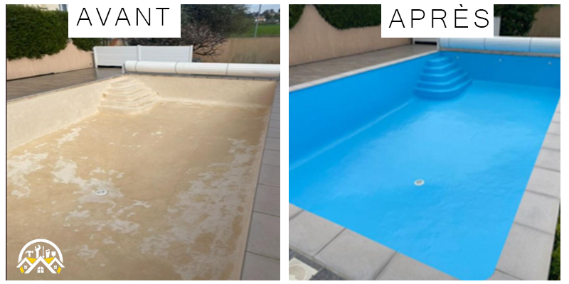 Rénovation de piscine avec pose d'un liner à Port-de-Bouc