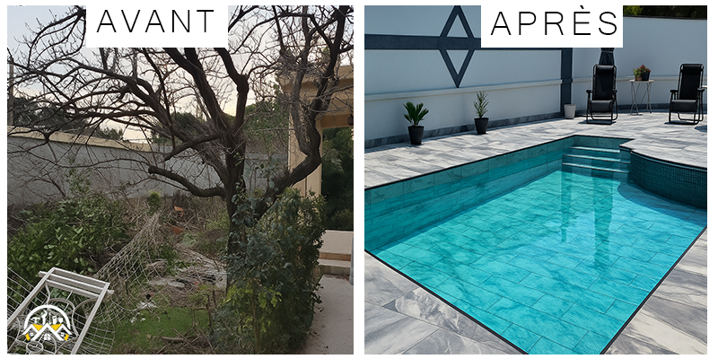 Transformation complète d'un jardin en oasis avec piscine à Châteauneuf-les-Martigues