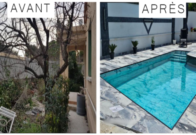 Transformation complète d'un jardin en oasis avec piscine à Châteauneuf-les-Martigues